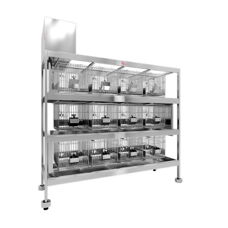 Laboratory Rabbit Cage System | SUS304 Stainless Steel Rabbit Housing ...