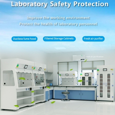 Laboratory Laminar Fume Hood Cupboard PP Ductless Fume Hood Cabinets