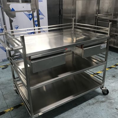 Manufacturer Hospital Or Food Industry Stainless Steel Trolley For Easy Sliding