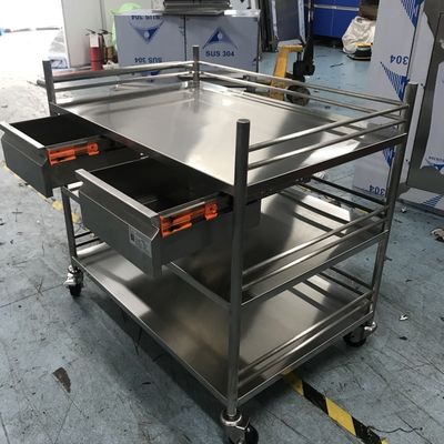 Manufacturer Hospital Or Food Industry Stainless Steel Trolley For Easy Sliding