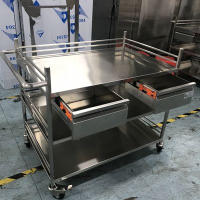 Manufacturer Hospital Or Food Industry Stainless Steel Trolley For Easy Sliding