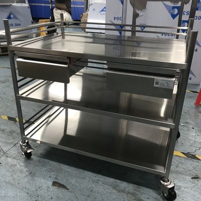 Manufacturer Hospital Or Food Industry Stainless Steel Trolley For Easy Sliding