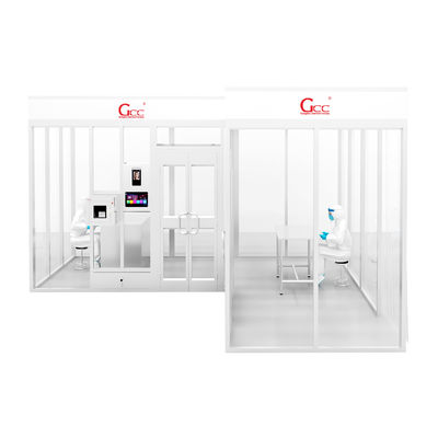 Modular Clean Booth With Stainless Steel Frame Acrylic Panels FFU And HEPA Filter Customizable Design