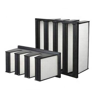 Plastic Frame 2850m3/h V Bank F6 Cleanroom Air Filter 1000g Dust Holding