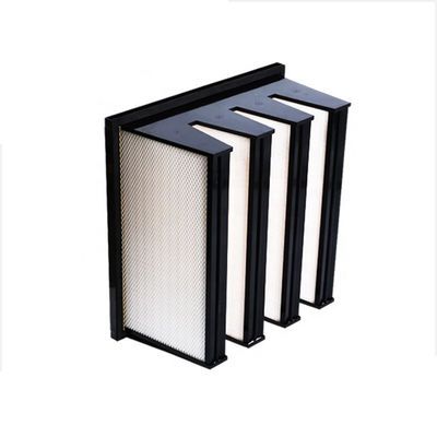 Plastic Frame 900m3/H Cleanroom Air Filter / 2 Interval V Bank Air Filter