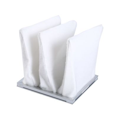 F5 Efficiency Cleanroom Air Filter , 1000m3/h Synthetic Pocket Air Filter